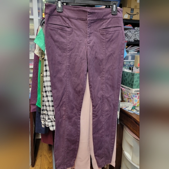 LOFT Pants - Loft Outlet Deep Purple Skinny Ankle Petite Pants 6P